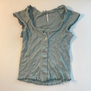 Free people green/teal T-shirt